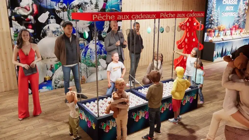 arbre de noël en entreprise - pèche aux canards