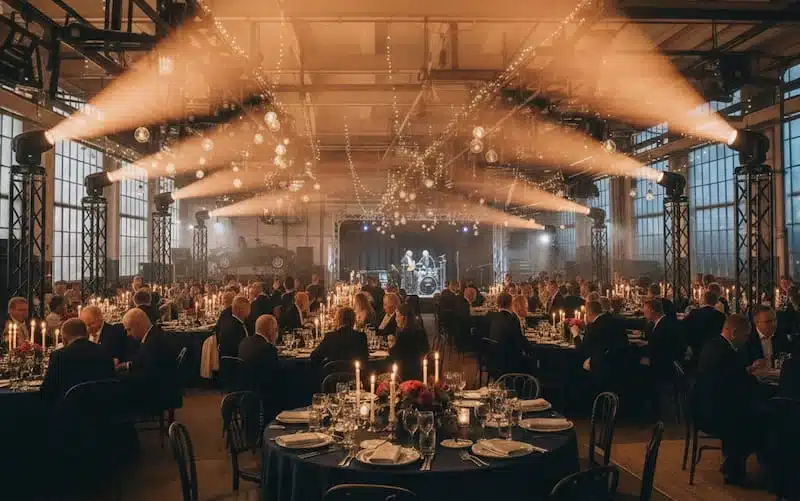 Diner de gala avec l'agence événementielle de Montpellier Un diner de gala sur un lieu privé, ouvert et organisé par l'agence événementielle de Montpellier