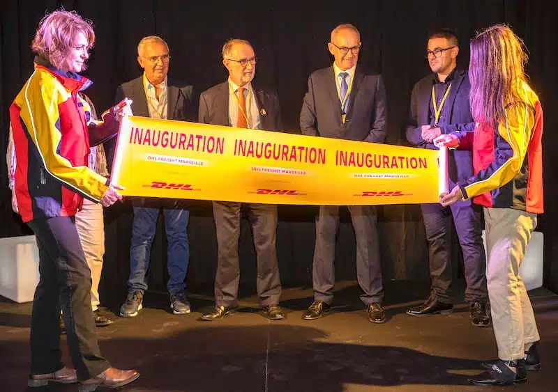 Inauguration DHL Marseille par Agence événementielle Montpellier Organisation d'une inauguration pour le nouveau Hub DHL Marseille par Agence événementielle Montpellier