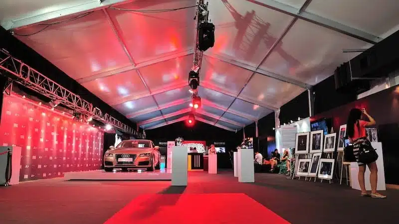 Budget d’inauguration - Aménagement d'un chapiteau avec mobilier et technique